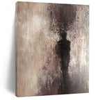 Shadowy Figure Abstract - Mysterious Abstract Painting GAB0645
