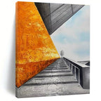 Thought - Provoking Architectural Abstract Scene Painting for Sophisticated Spaces HENG281