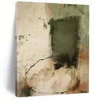 Earth - Toned Abstract Composition Painting for Rustic - Style Living Rooms HENG480