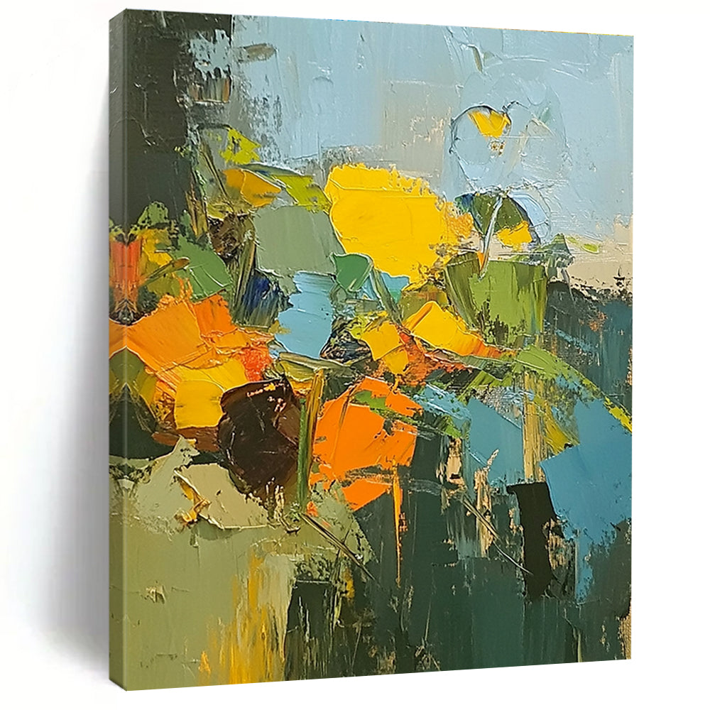 Abstract Floral Bouquet Painting with Vivid Colors WINK614