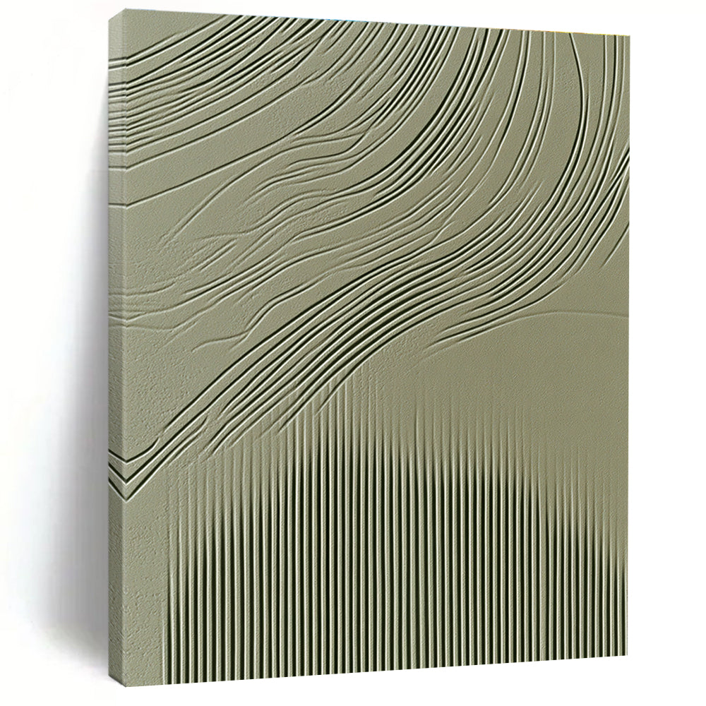 Textured Wave Patterns Abstract Painting of Tactile Rhythms GAB0131