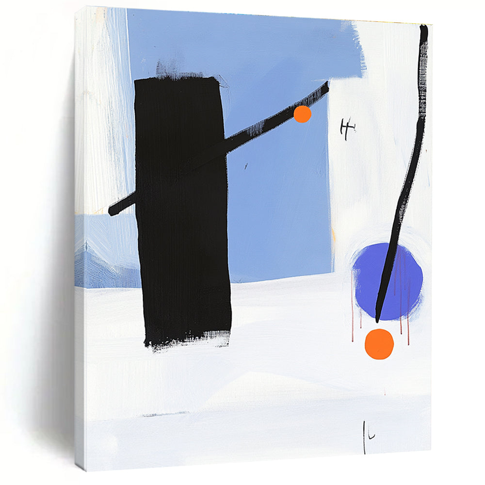 Minimalist Geometric Shapes Abstract Painting of Subtle Dynamics GAB0202