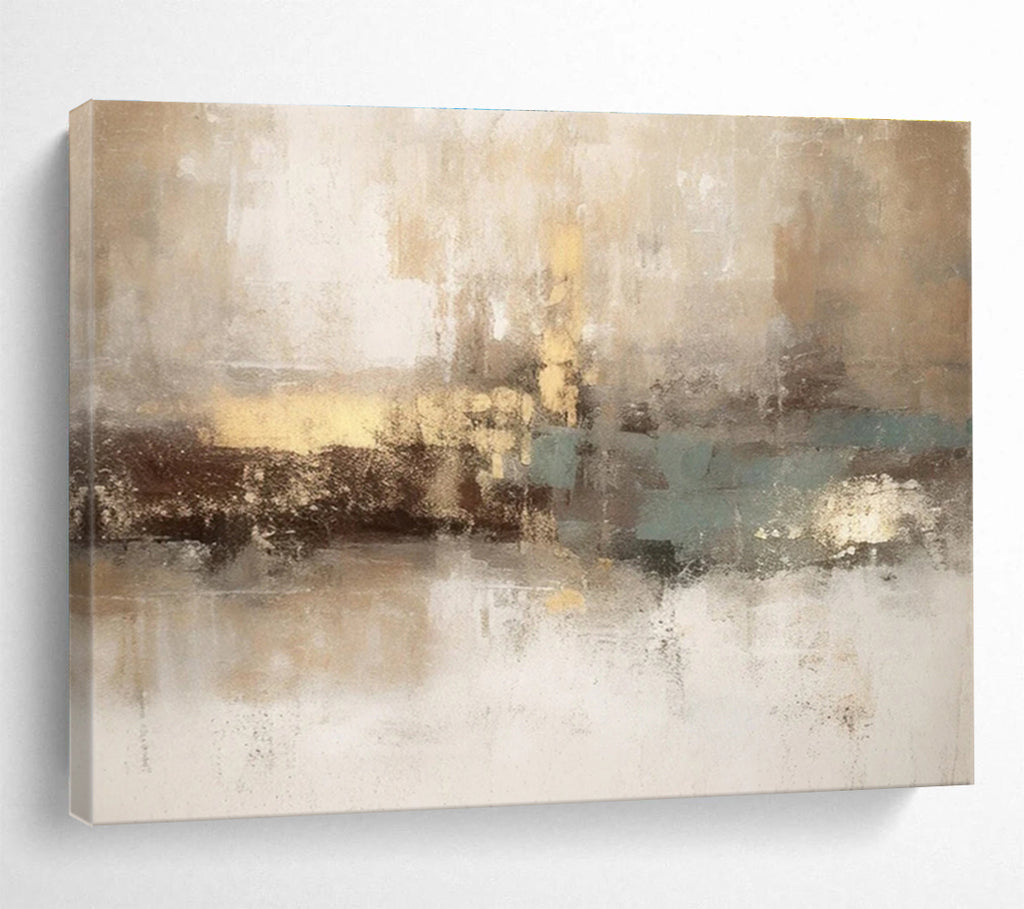 Earth - Toned Abstract Painting for Timeless Interiors YHT069