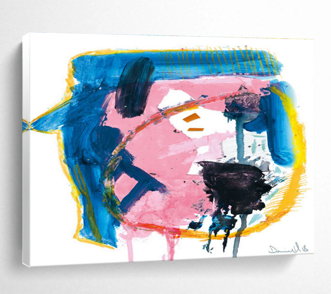 Colorful Bold Abstract Painting for Vibrant Cafes YHT117