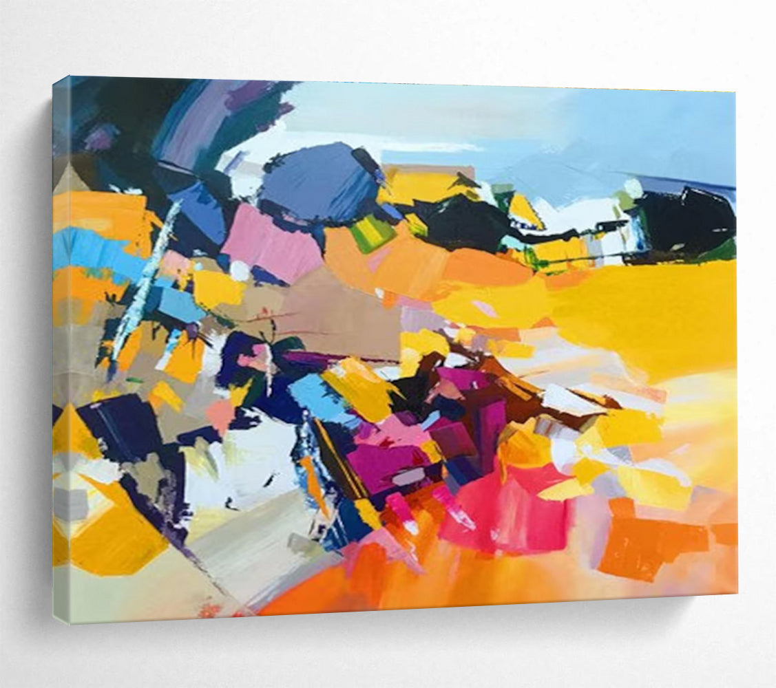Vibrant Abstract Composition Painting for Creative Hubs YHT187
