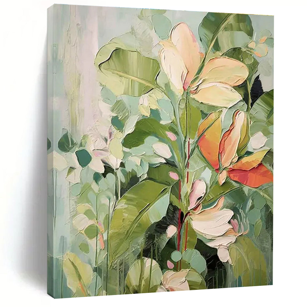 Tropical Floral Bunch Abstract Painting for Coastal Home Verandas HENG083