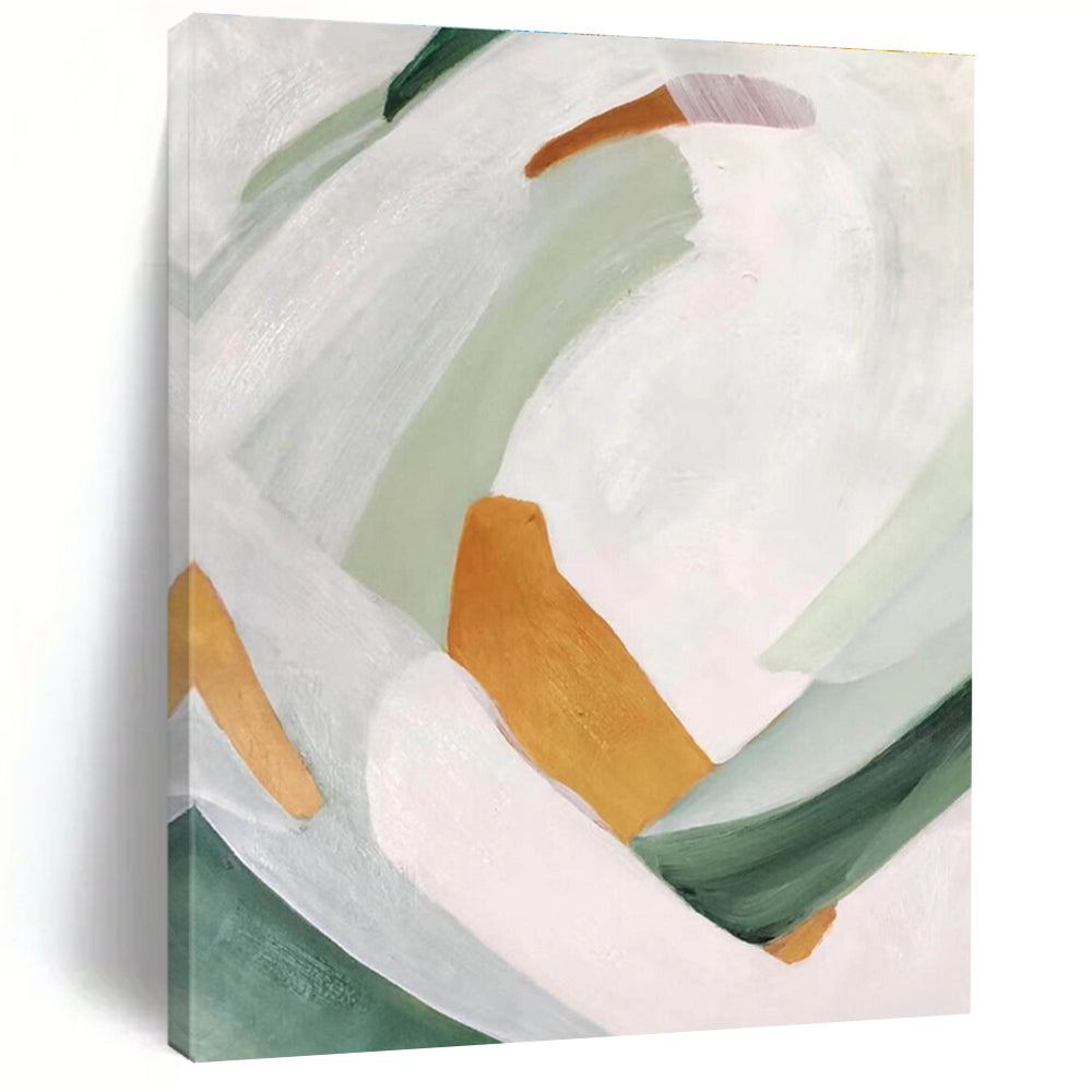 Soft Pastel Abstract Shapes Painting for Whimsical Interiors HENG257