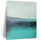 Turquoise Sea Layers - Colorful Seascape Abstract Painting GAB0583