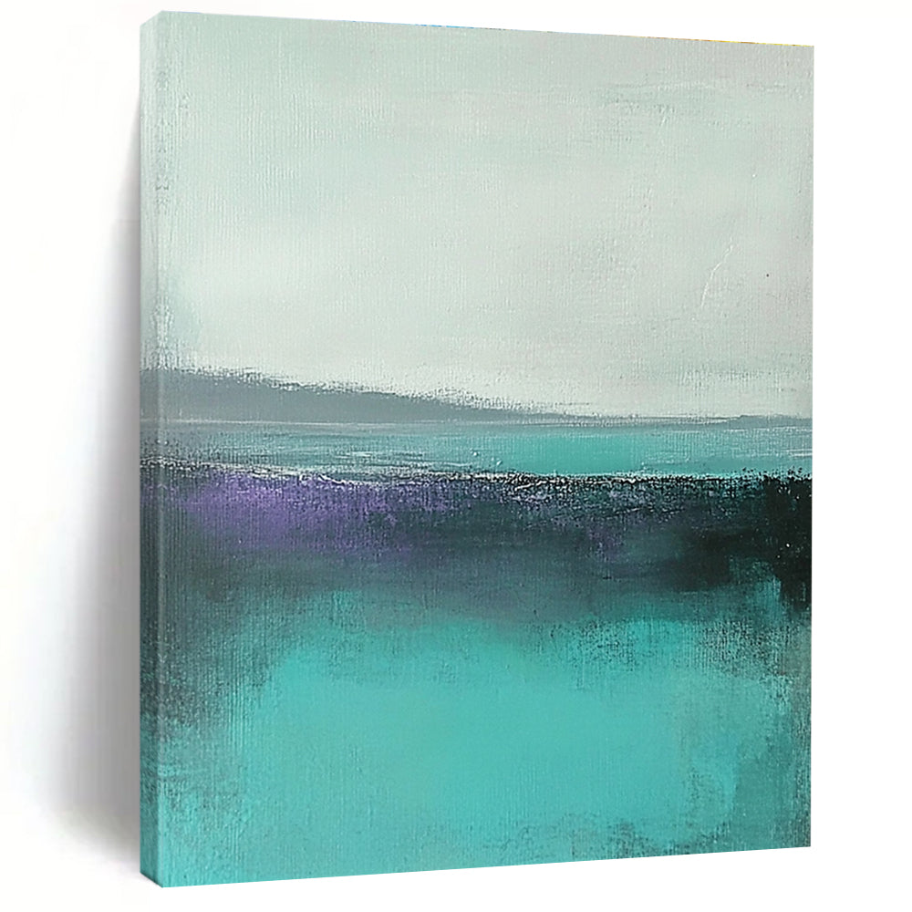 Turquoise Sea Layers - Colorful Seascape Abstract Painting GAB0583