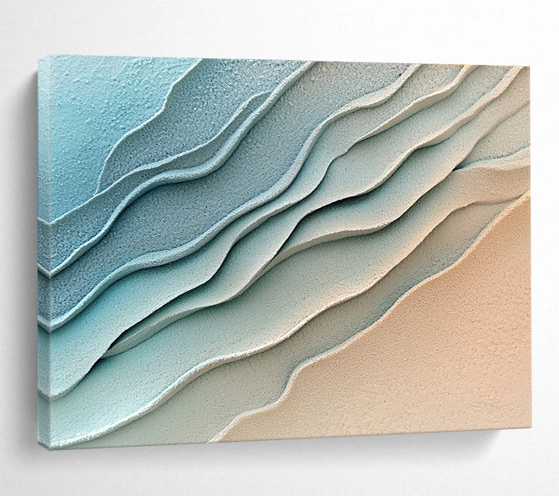 Layered Blue & Peach Textures  Coastal Calm ABS045