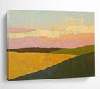 Pastel Landscape with Color Blocks Abstract Painting with Soft Harmony ABS575