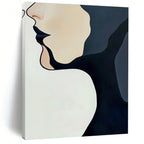 Minimalist Face Profile Abstract Painting with Clean Lines GAB0059