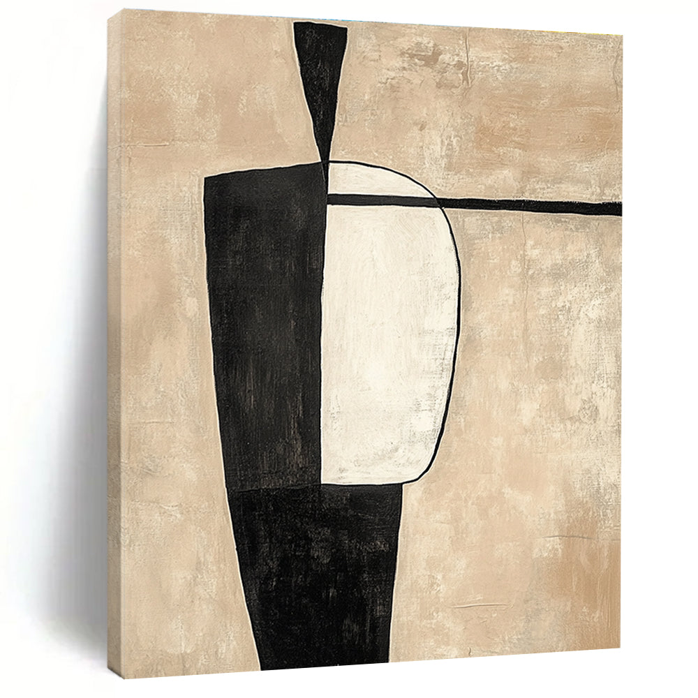 Minimalist Shapes Abstract Painting with Calm Geometry WINK142