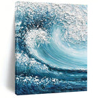 Dynamic Ocean Wave Abstract Painting for Beach - Lover Spaces HENG322