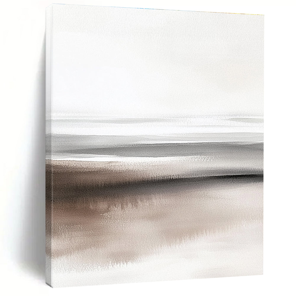 Monochrome Beach Abstract Painting for Industrial - Style Lofts GAB0983