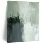 Gray Green Abstract Textures Painting with Subtle Tones WINK651
