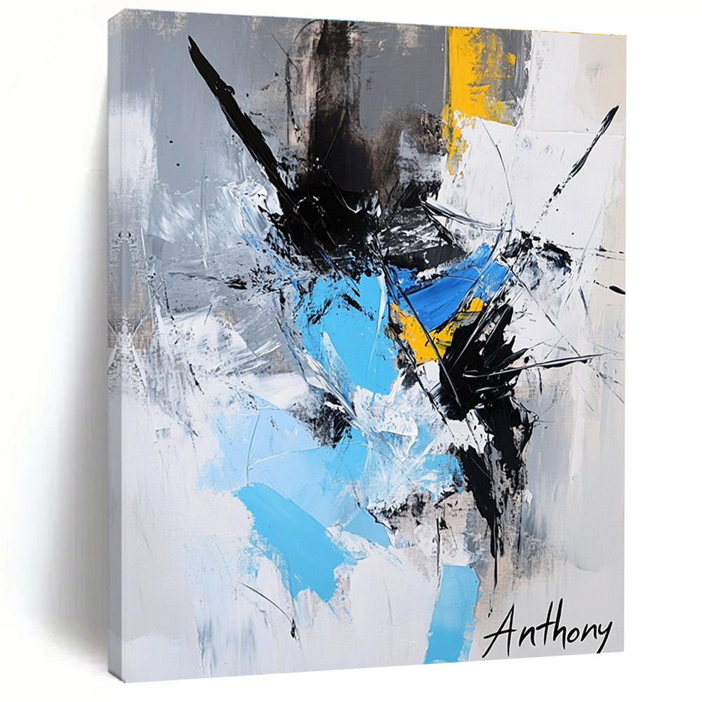 Colorful Abstract Fusion Painting for Contemporary Office Break Rooms GAB1313