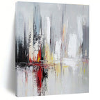 Subtle City Reflections - Muted Urban Abstract Painting GAB0575
