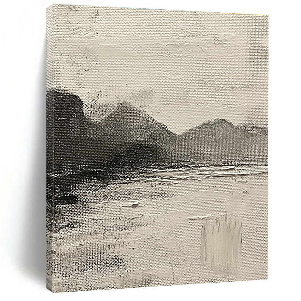Monochromatic Abstract Landscape Painting for Minimalist Galleries GAB1115