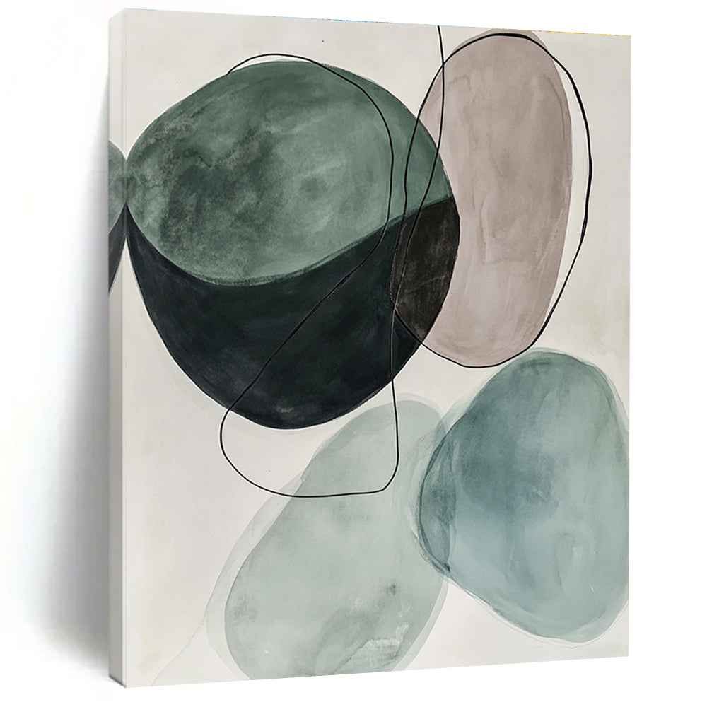Earth Toned Abstract Shapes 3 Painting with Organic Calm WINK734