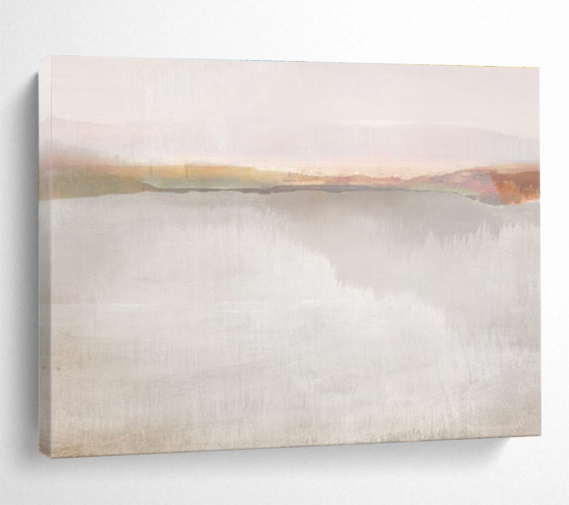 Soft Lake Abstract Painting for Tranquil Bedrooms YHT120