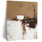 Abstract Cup and Textures Abstract Painting in Earth Tones GAB0047