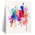 Colorful Watercolor Abstract Painting with Fluid Beauty WINK735