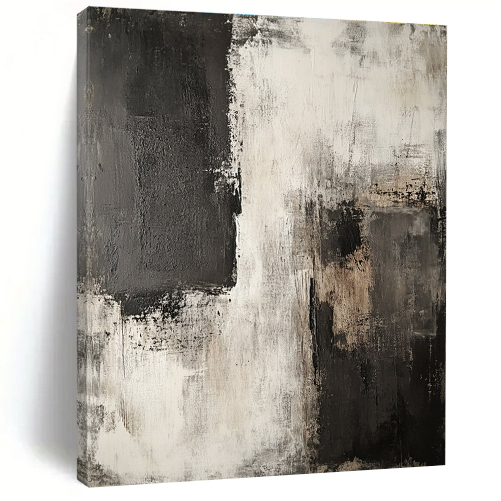 Black - White - Gray Abstract Painting with Timeless Elegance WINK426
