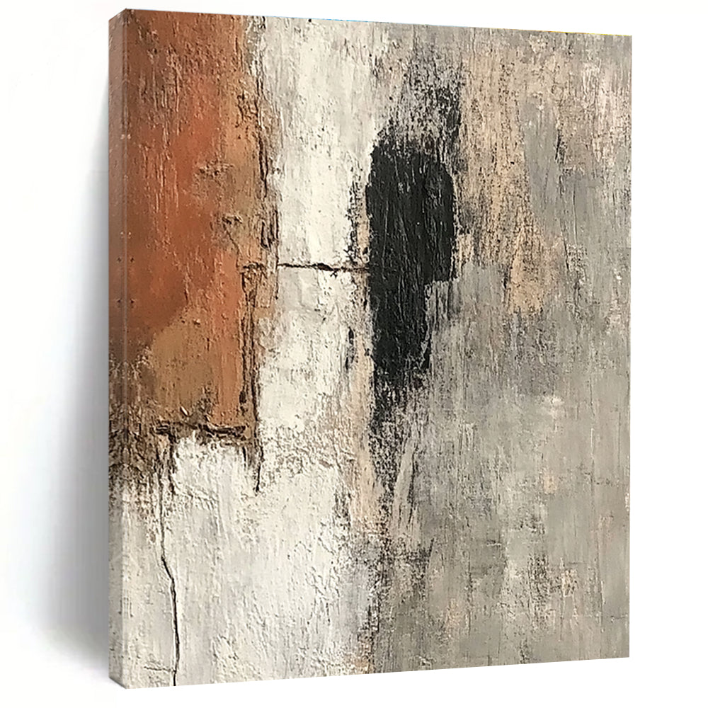 Neutral Textured Abstract Painting with Understated Complexity WINK586
