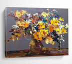 Colorful Flower Bouquet Abstract Painting for Cheerful Dining Rooms YHT279