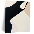 Minimalist Curved Shapes Abstract Painting with Subtle Grace WINK051