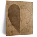 Heart - Shaped Sketch Abstract Painting of Symbolic Simplicity GAB0118