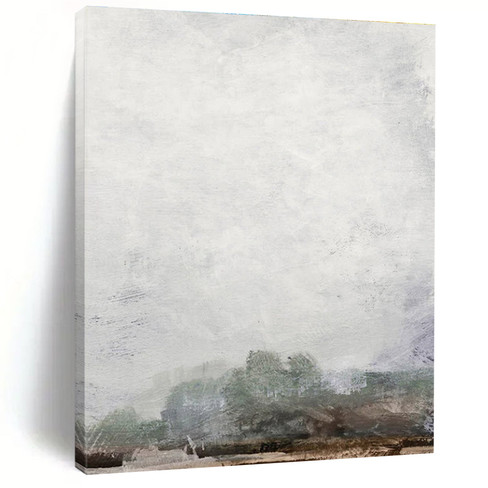 Subtle Misty Landscape Abstract for Minimalist Studies HENG222