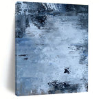 Subtle Blue - Gray Abstract Textures Painting for Calm Interiors HENG251