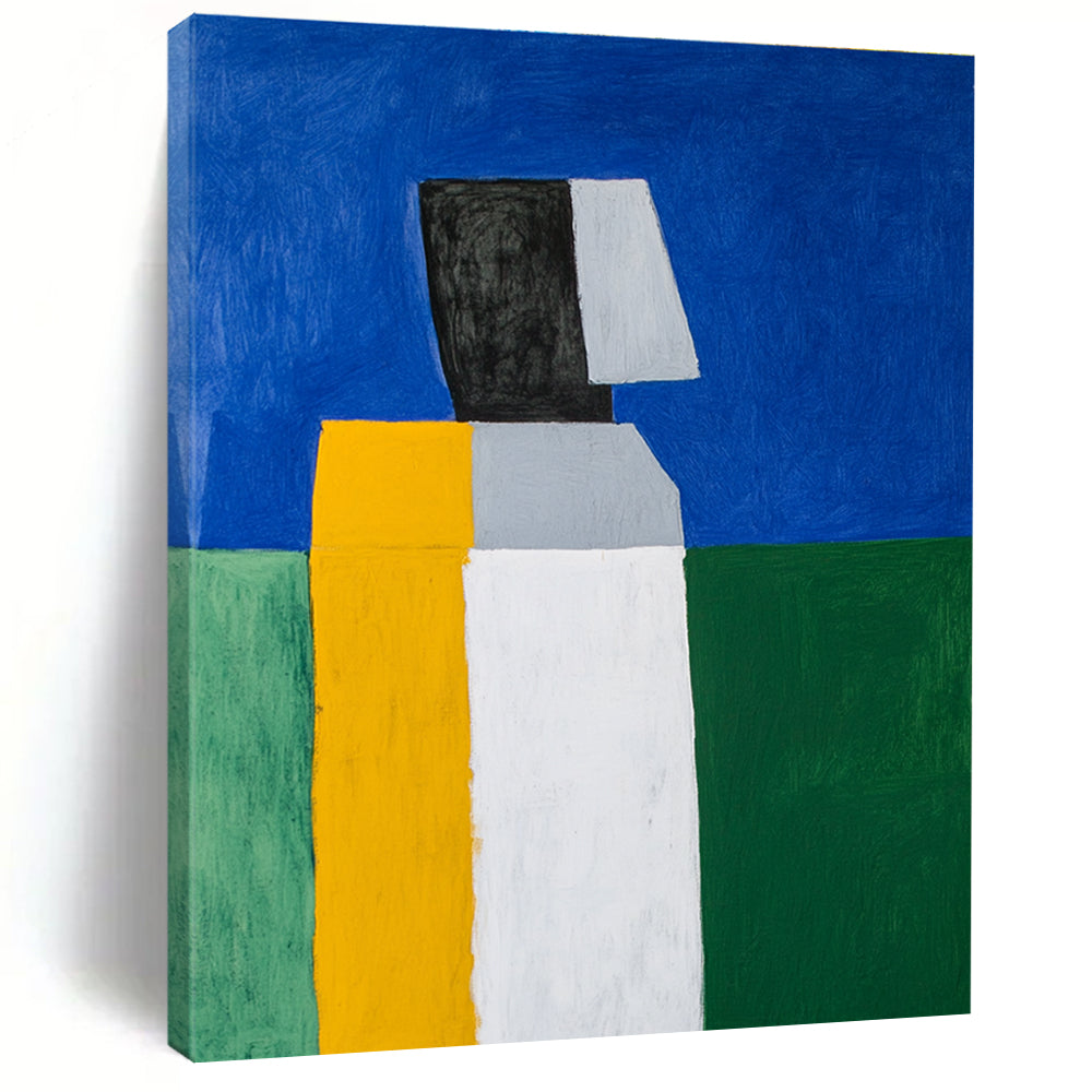 Color Block Figure Geometric Abstract Painting GAB0256