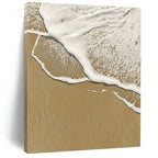 Beach Wave Foam Serene Coastal Abstract Painting GAB0310