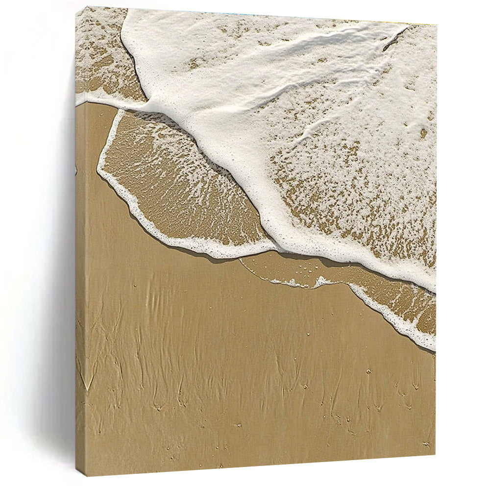 Beach Wave Foam Serene Coastal Abstract Painting GAB0310