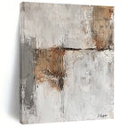 Textured Gray Abstract Painting for Industrial - Styled Lofts GAB1069