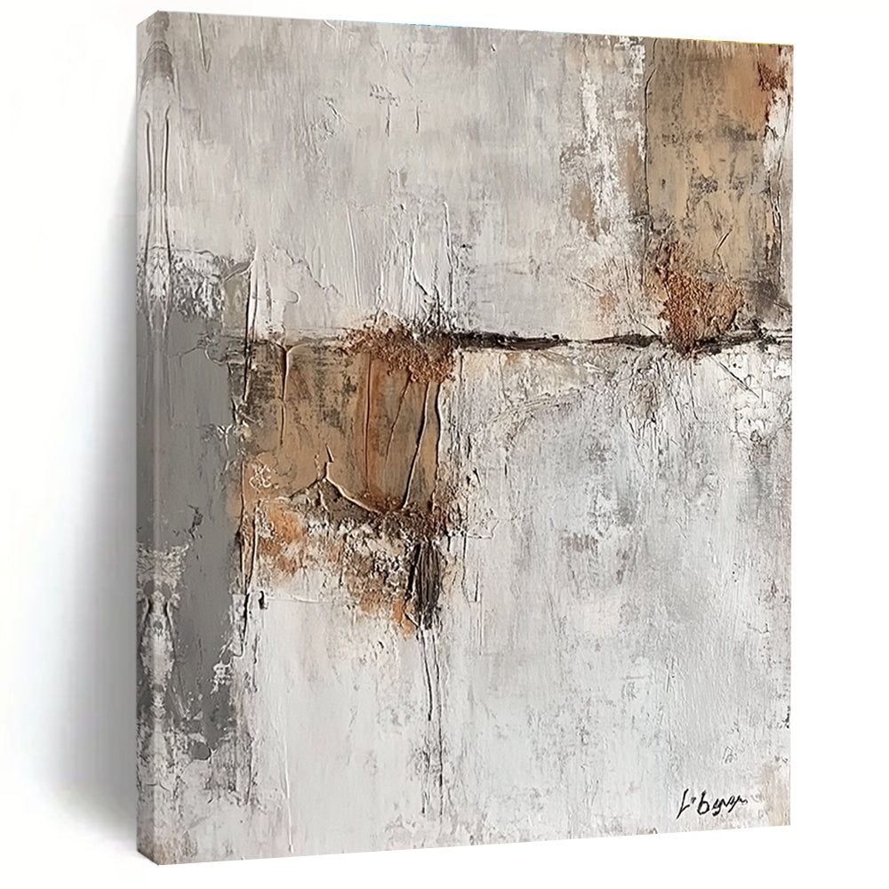 Textured Gray Abstract Painting for Industrial - Styled Lofts GAB1069