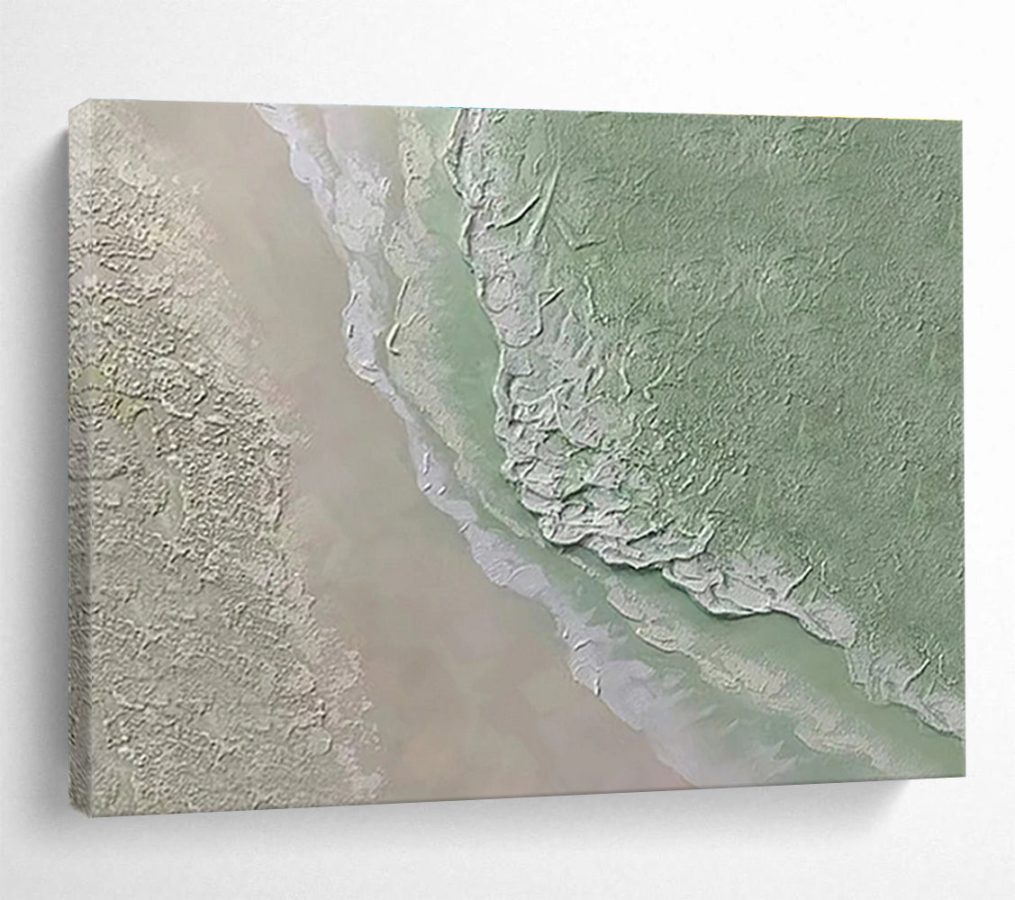 River and Greenery Abstract Painting for Nature - Inspired Home Offices YHT250