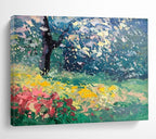 Garden Blossom Abstract Painting for Botanical Garden Cafes YHT464