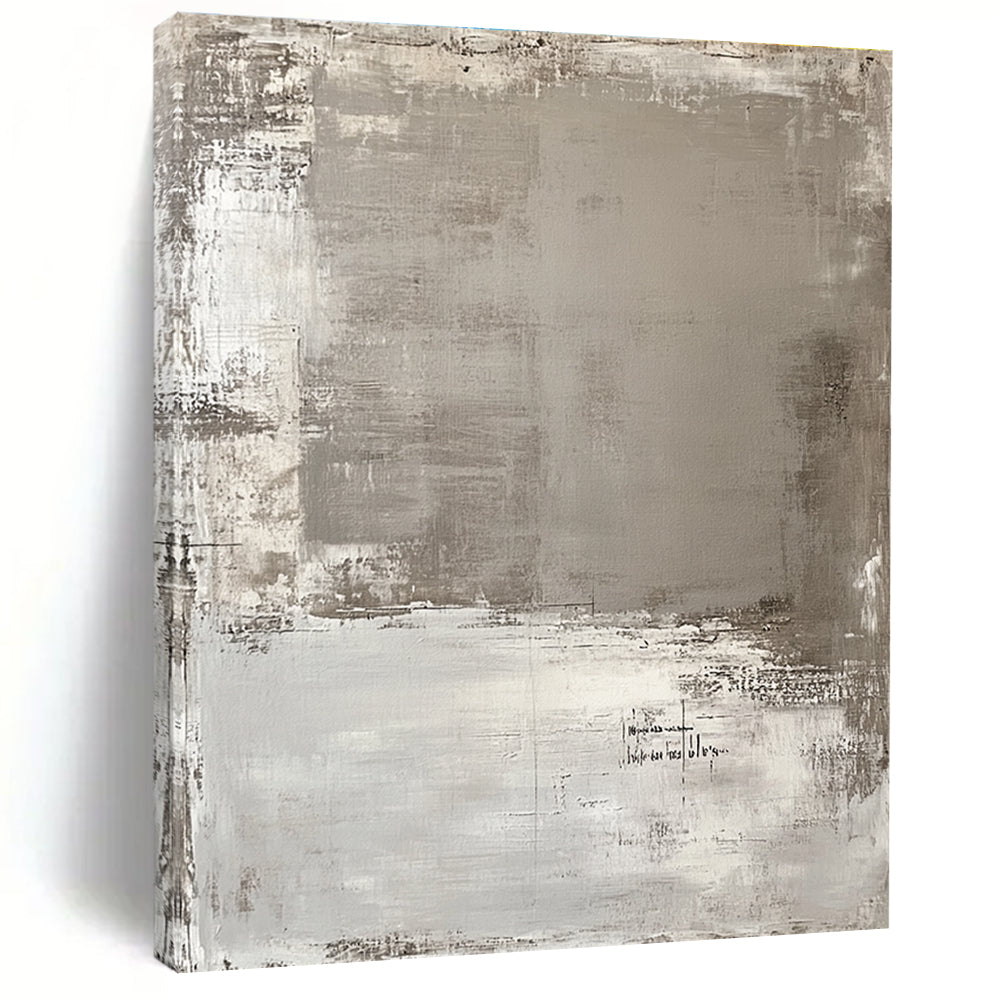Gray Abstract Textures Abstract Painting with Industrial Charm WINK006