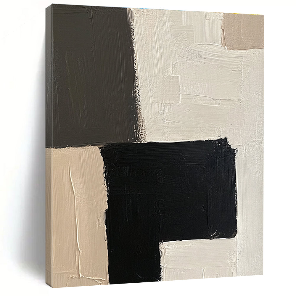 Neutral Geometric Abstract Painting with Quiet Sophistication WINK502