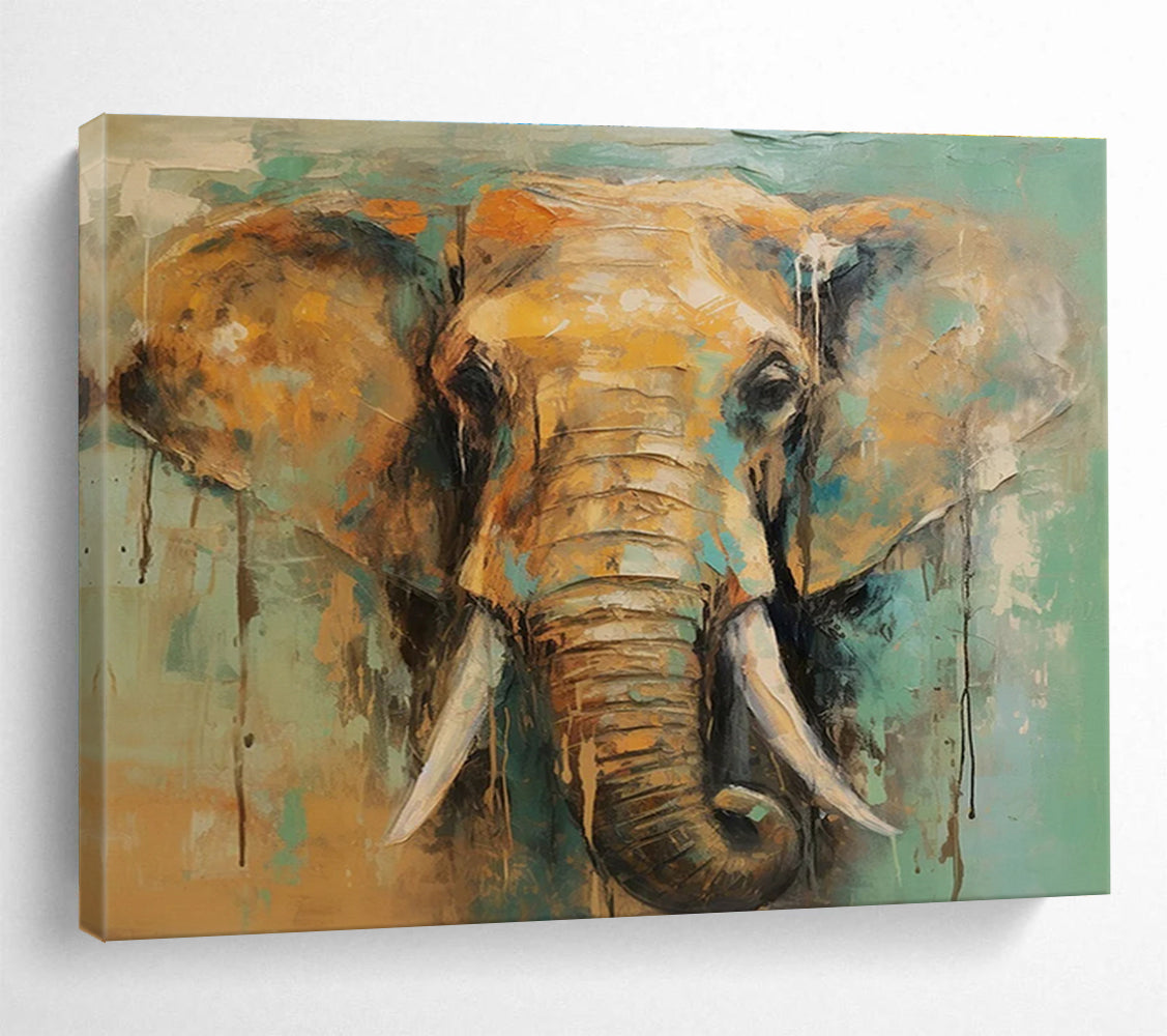 Colorful Elephant Abstract Painting for Wildlife - Inspired Homes YHT082