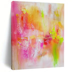 Pink and Green Abstract Painting for Feminine - Inspired Beauty Salons GAB0933
