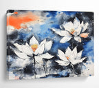 Ink - Wash Lotus Flowers Abstract Painting with Oriental Serenity ABS580