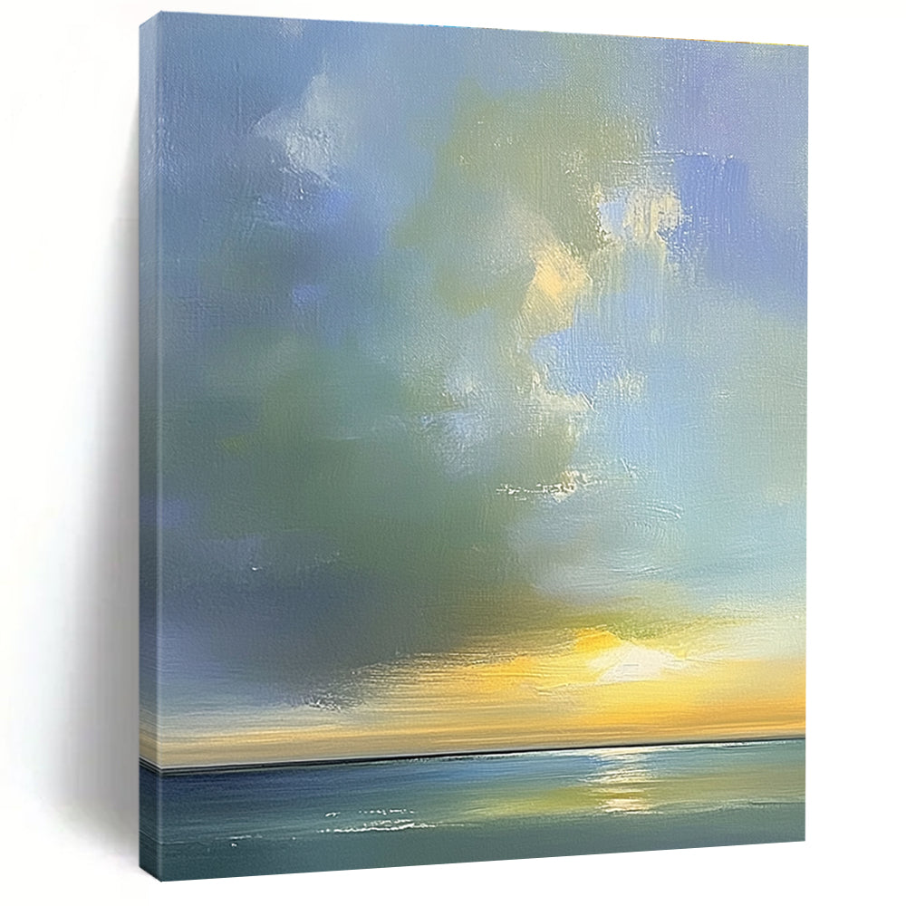 Calm Sea Sunset - Minimalist Landscape Abstract Painting GAB0632