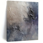 Gray and Purple Textured Layers Painting with Depth and Drama WINK069