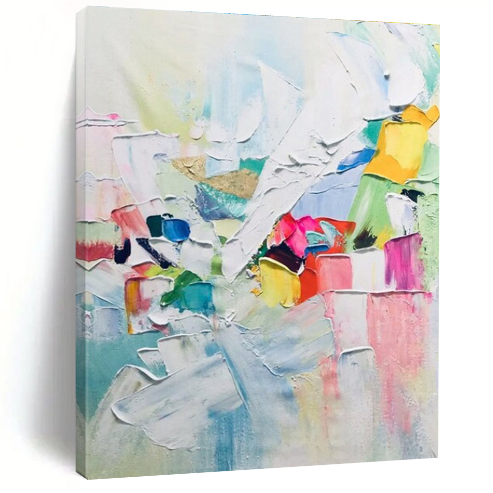 Dynamic Colorful Abstract Composition Painting for Energetic Spaces HENG267