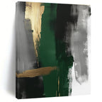 Green Gold Abstract Painting with Luxe Serenity WINK755